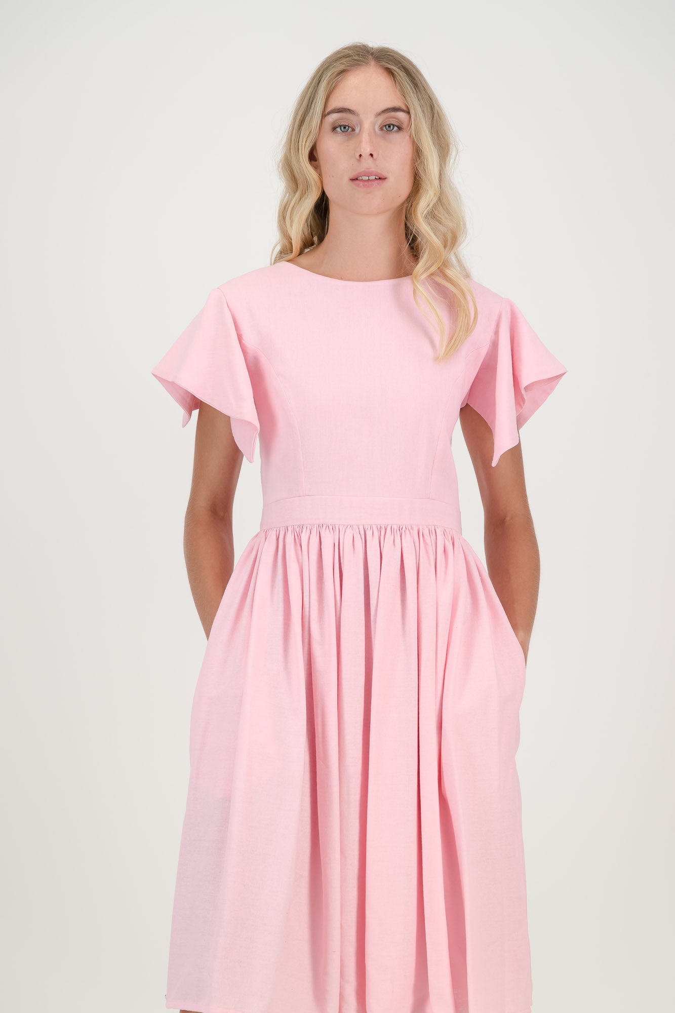 The Pink Camelia Open Back Dress
