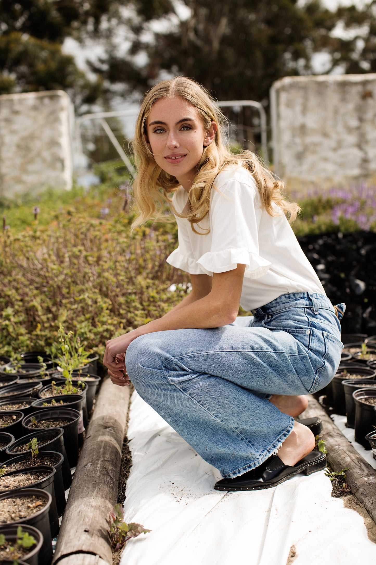 The Willow Frill White T-shirt