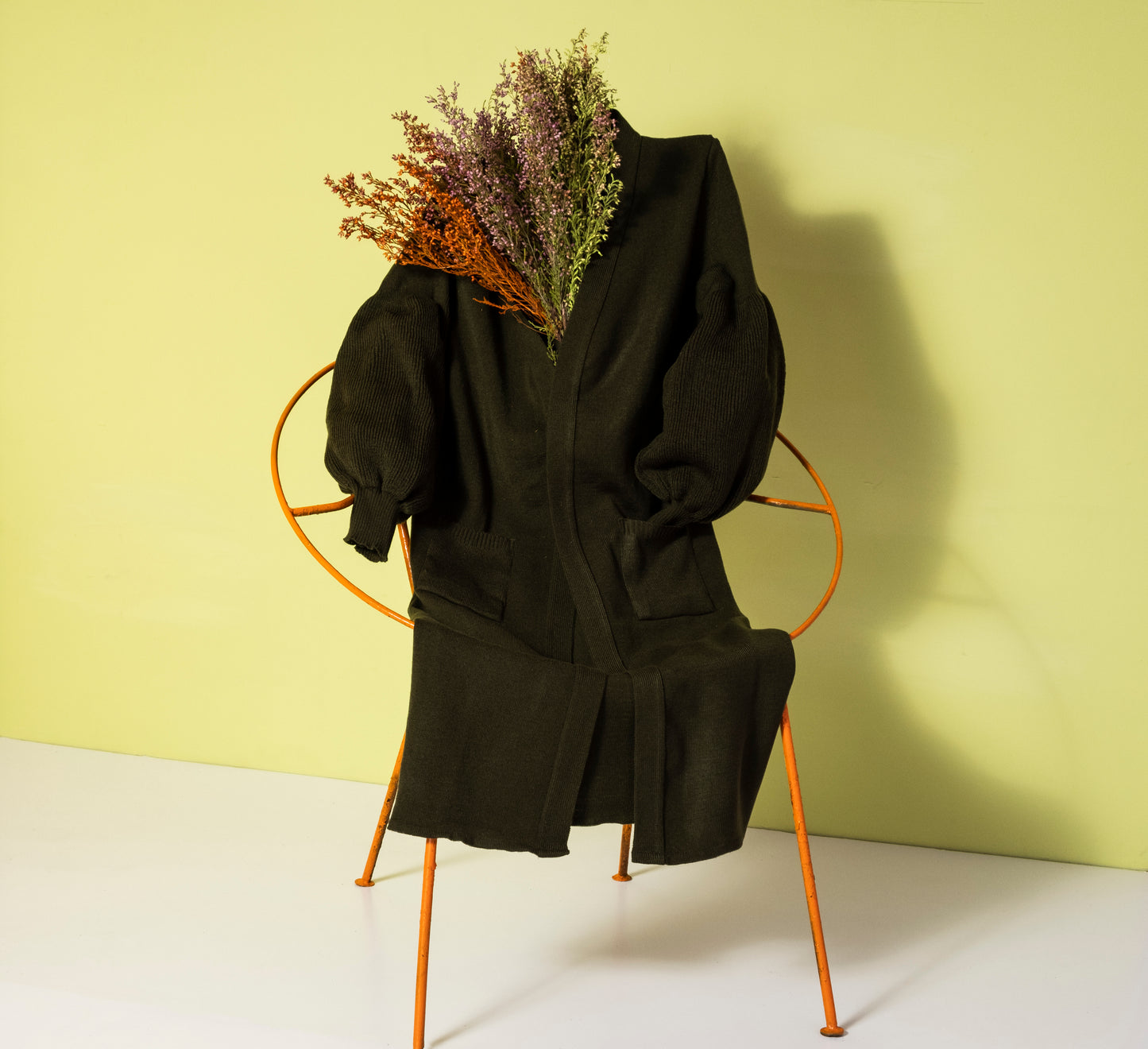 The Olivia Knitted Bubble Cardigan - Olive Green