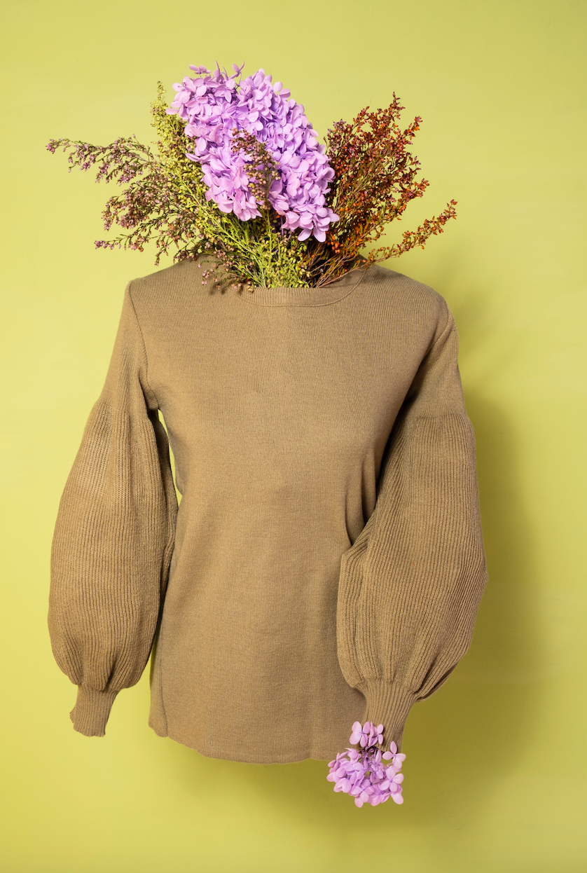 Bubble Knit Jersey - Camel Cream