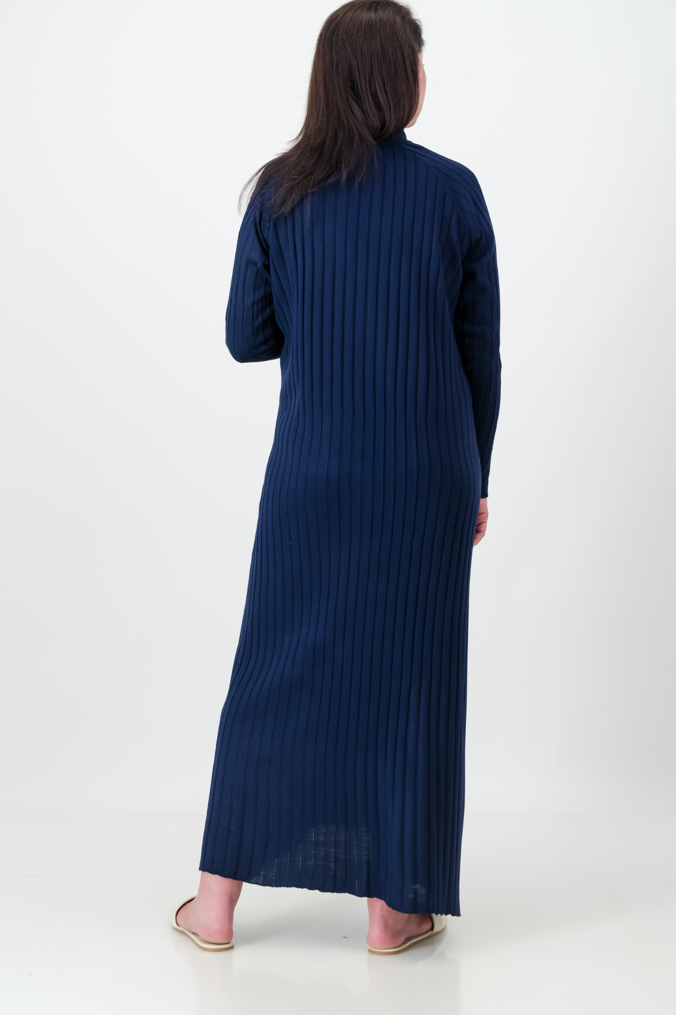 THE ASHLEY RIBBED KNIT DRESS NAVY