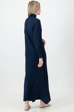 THE ASHLEY RIBBED KNIT DRESS NAVY