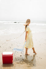 Lemon Meadow Scallop Open Back Dress — Butter Yellow with Oatmeal Tie