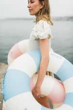 Riverstone Mini Pleat Dress — Stone Cotton Linen