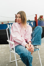 PRE-ORDER Petal Edge Scallop Jacket — Light Pink Mid Length