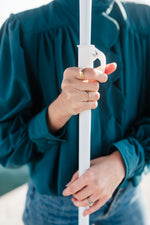 PRE-ORDER Azure Crest Scallop Jacket — Teal Cropped