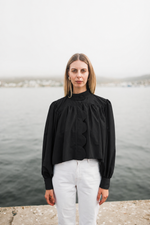 The Black Scalloped Cropped Length Jacket