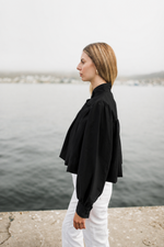 The Black Scalloped Cropped Length Jacket