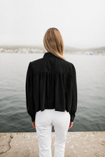 The Black Scalloped Cropped Length Jacket