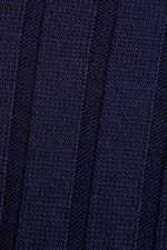 THE ASHLEY RIBBED KNIT DRESS NAVY