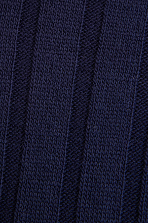 THE ASHLEY RIBBED KNIT DRESS NAVY