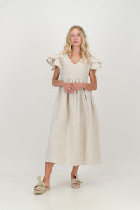 The Long Pure Linen Daisy Dress