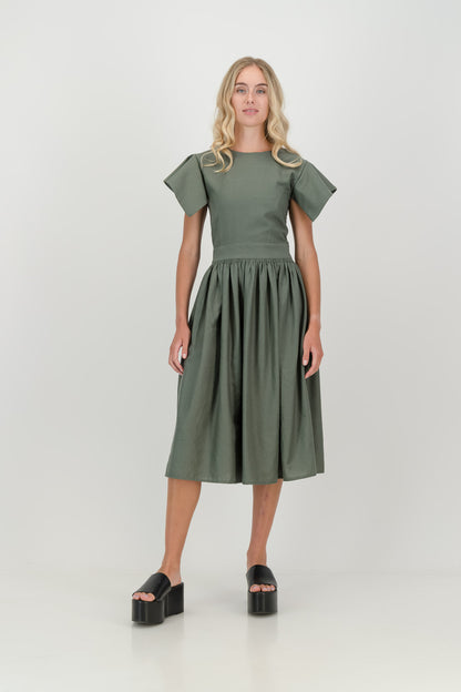 The Olive Grey Camelia Dress