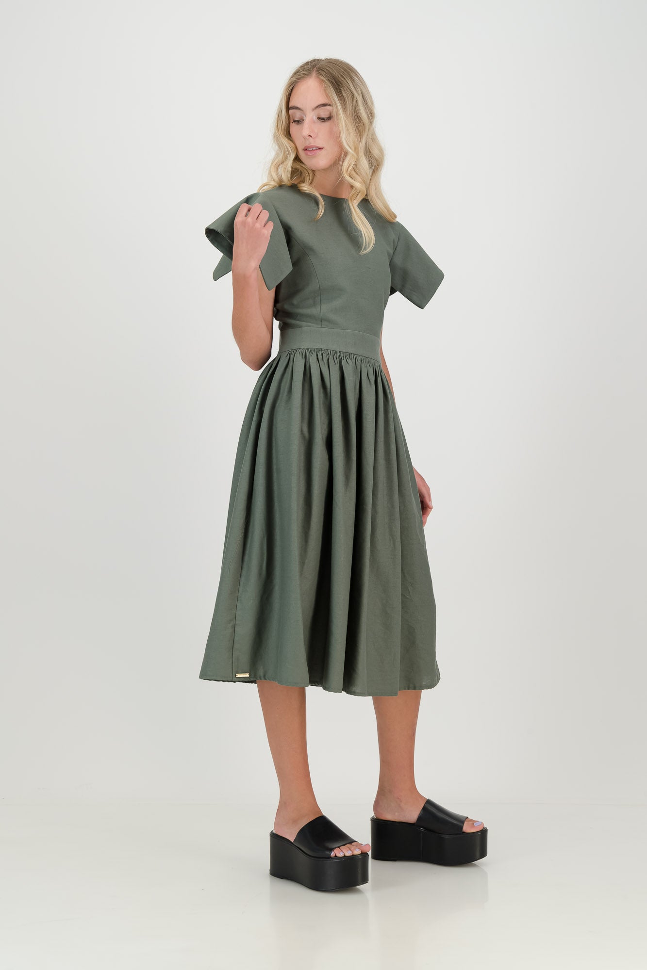 The Olive Grey Camelia Dress