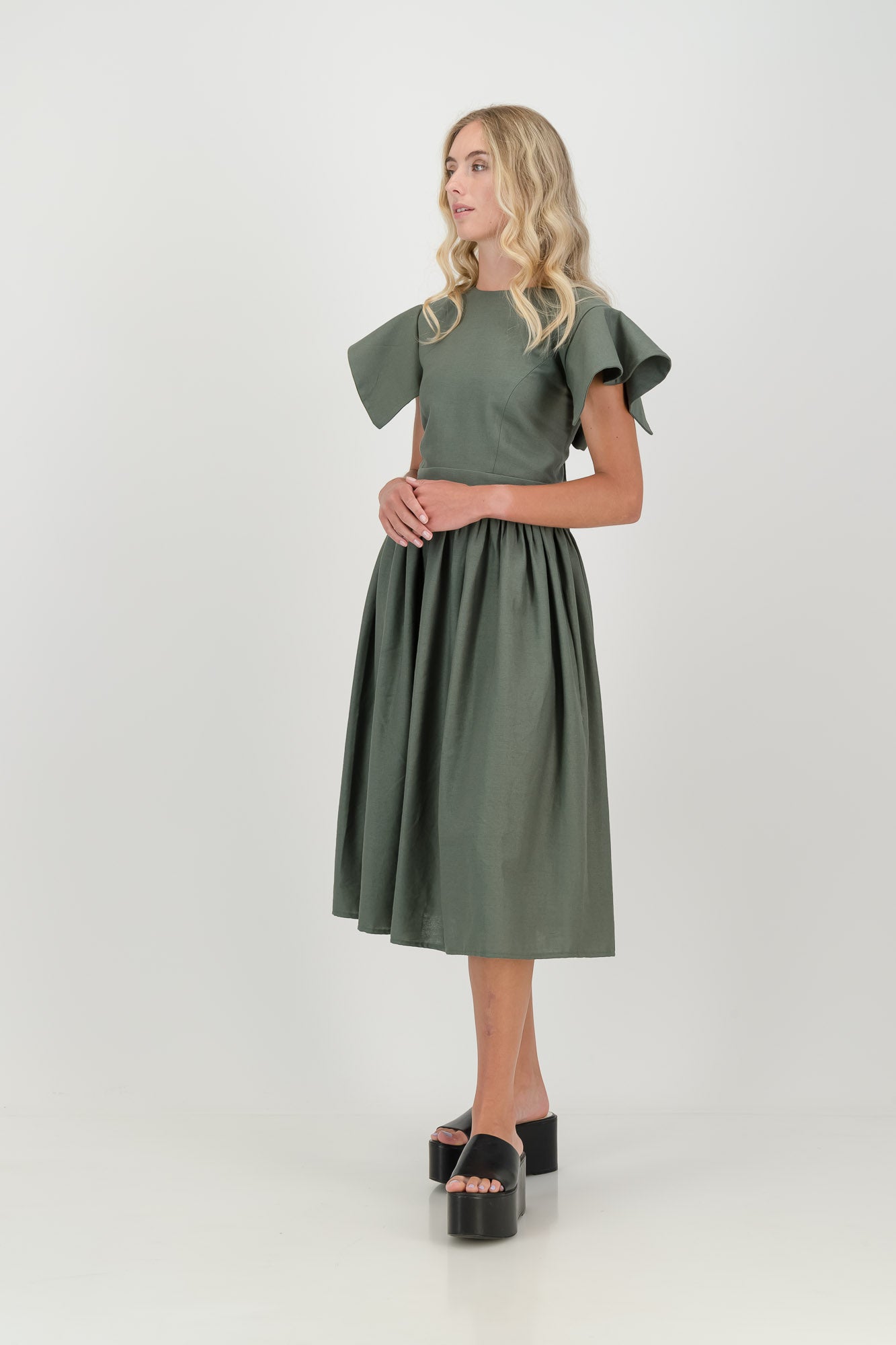 The Olive Grey Camelia Dress