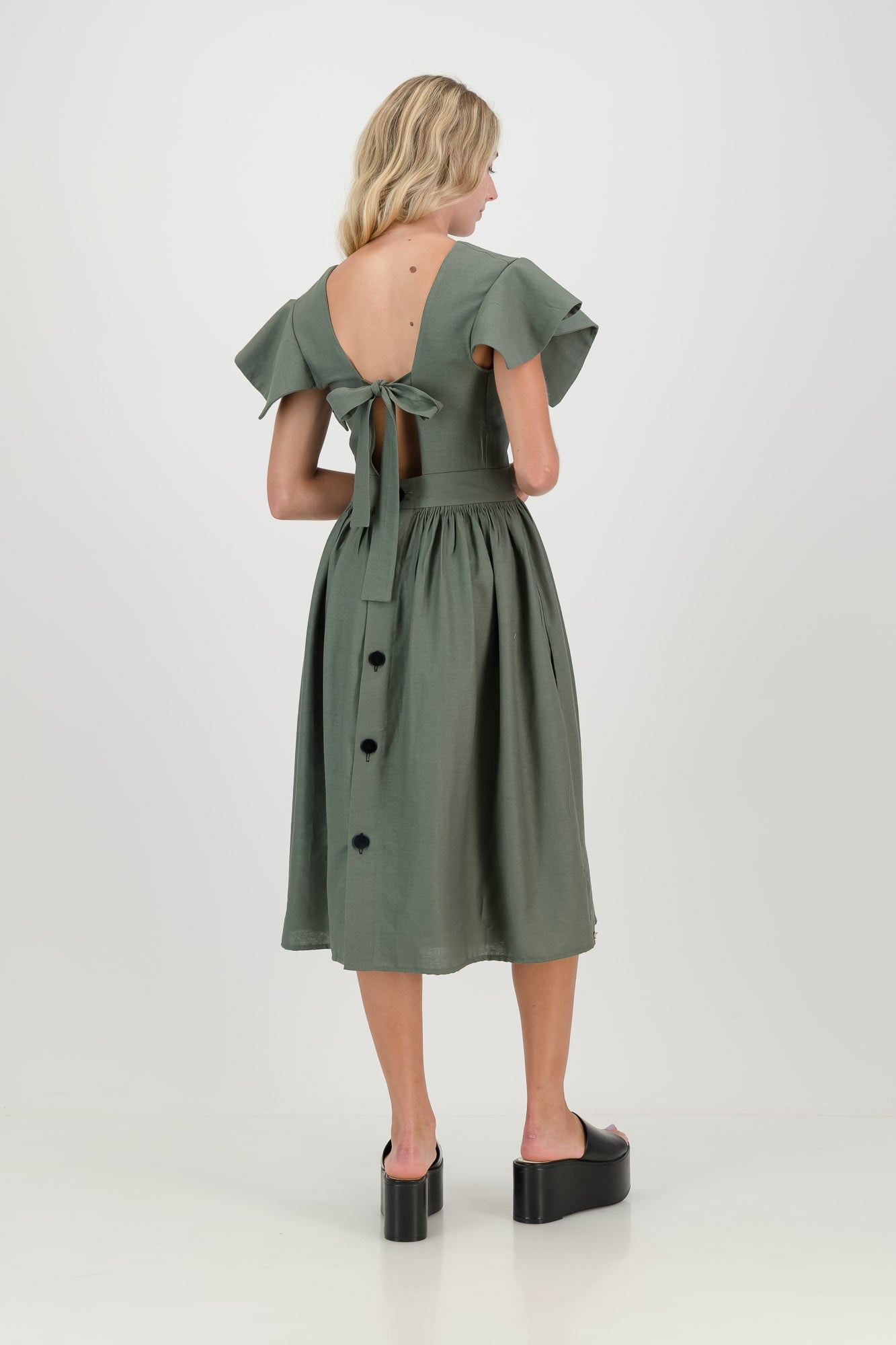 The Olive Grey Camelia Dress