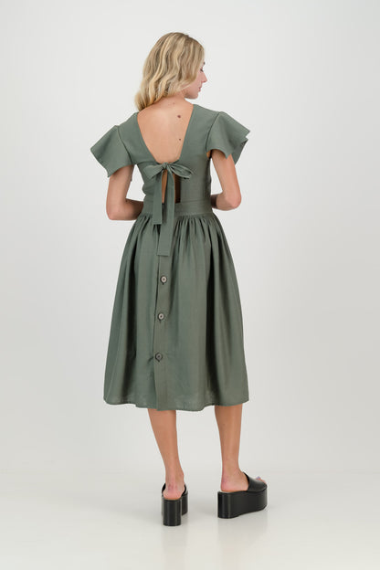 The Olive Grey Camelia Dress