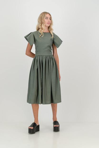 The Olive Grey Camelia Dress