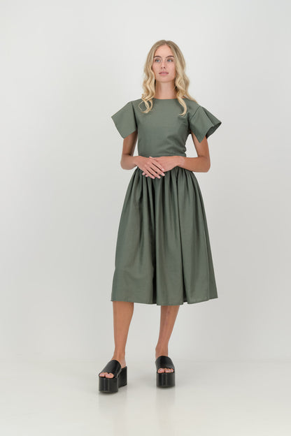 The Olive Grey Camelia Dress