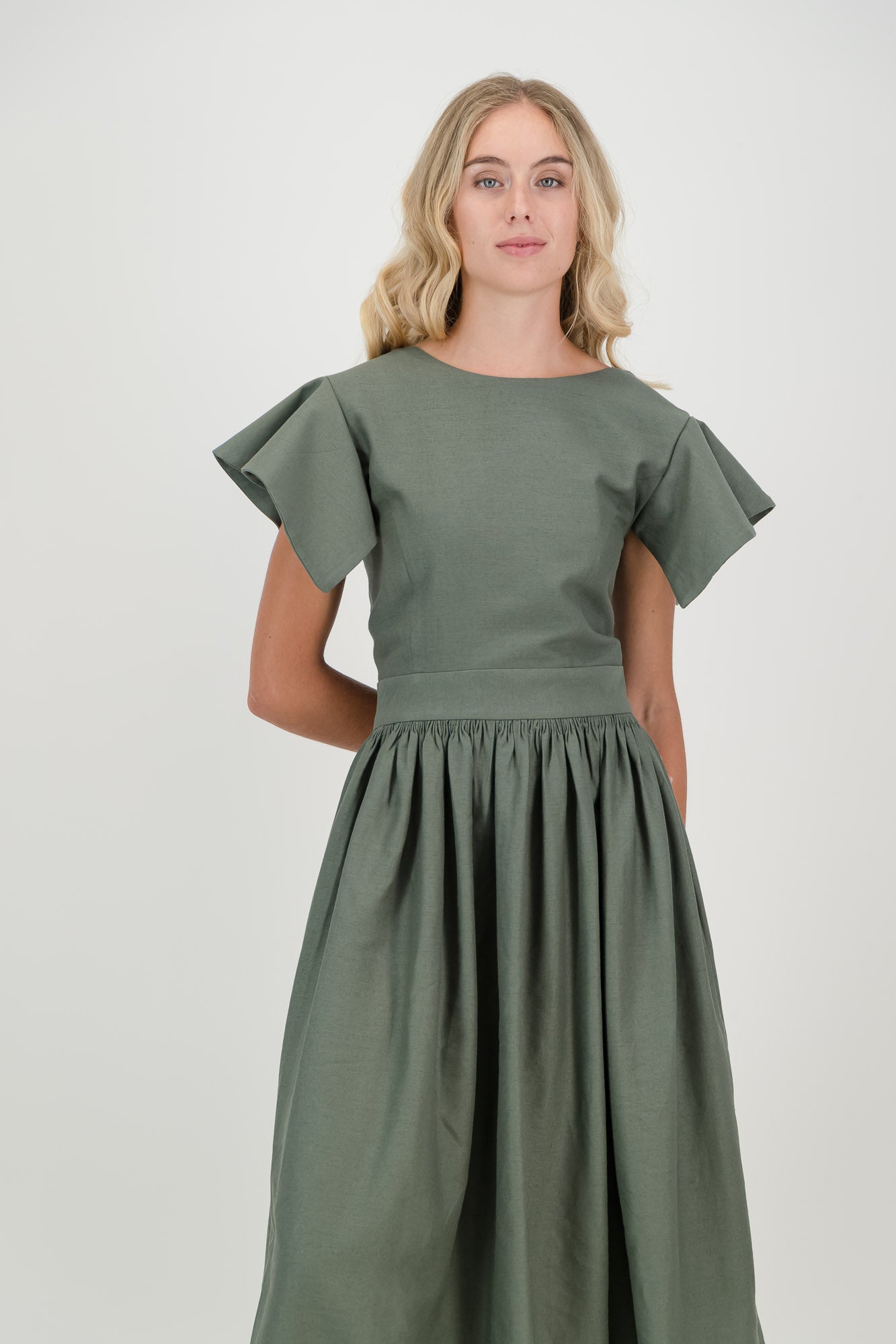 The Olive Grey Camelia Dress