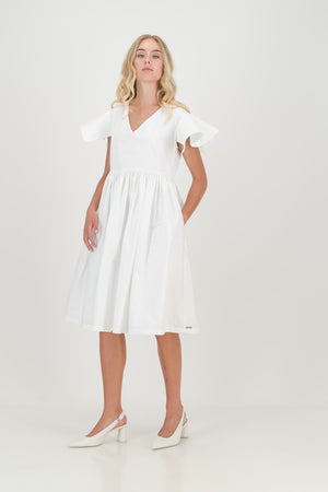 The White Poplin Daisy Dress