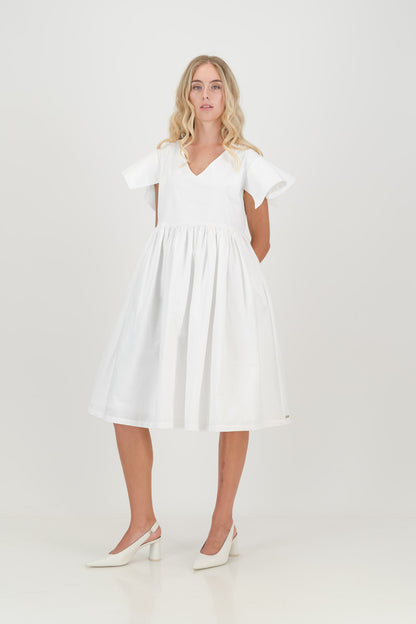 The White Poplin Daisy Dress