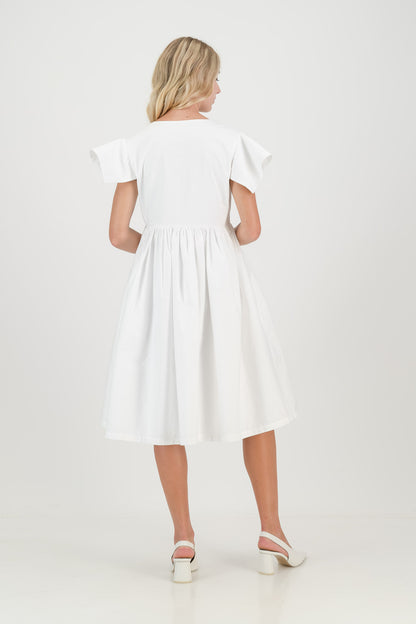 The White Poplin Daisy Dress