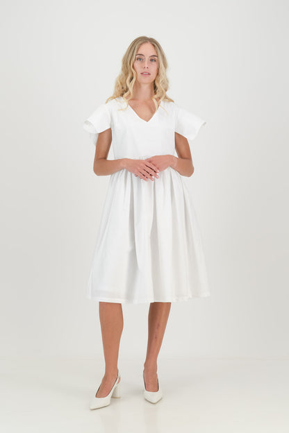 The White Poplin Daisy Dress