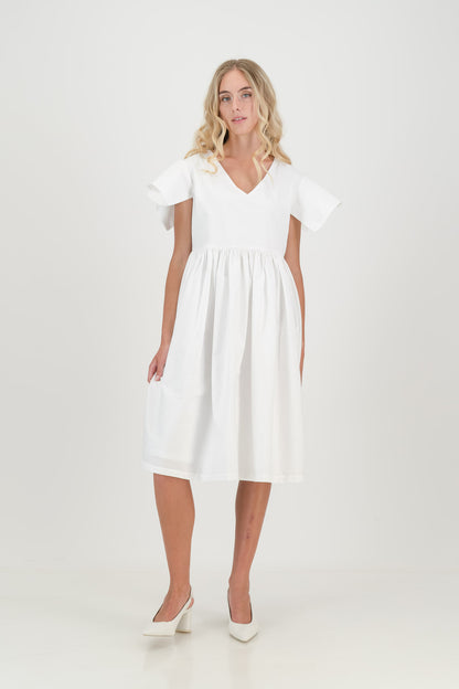 The White Poplin Daisy Dress