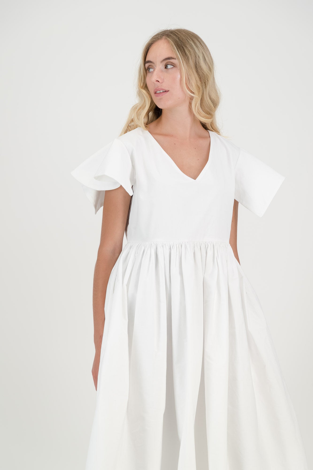 The White Poplin Daisy Dress