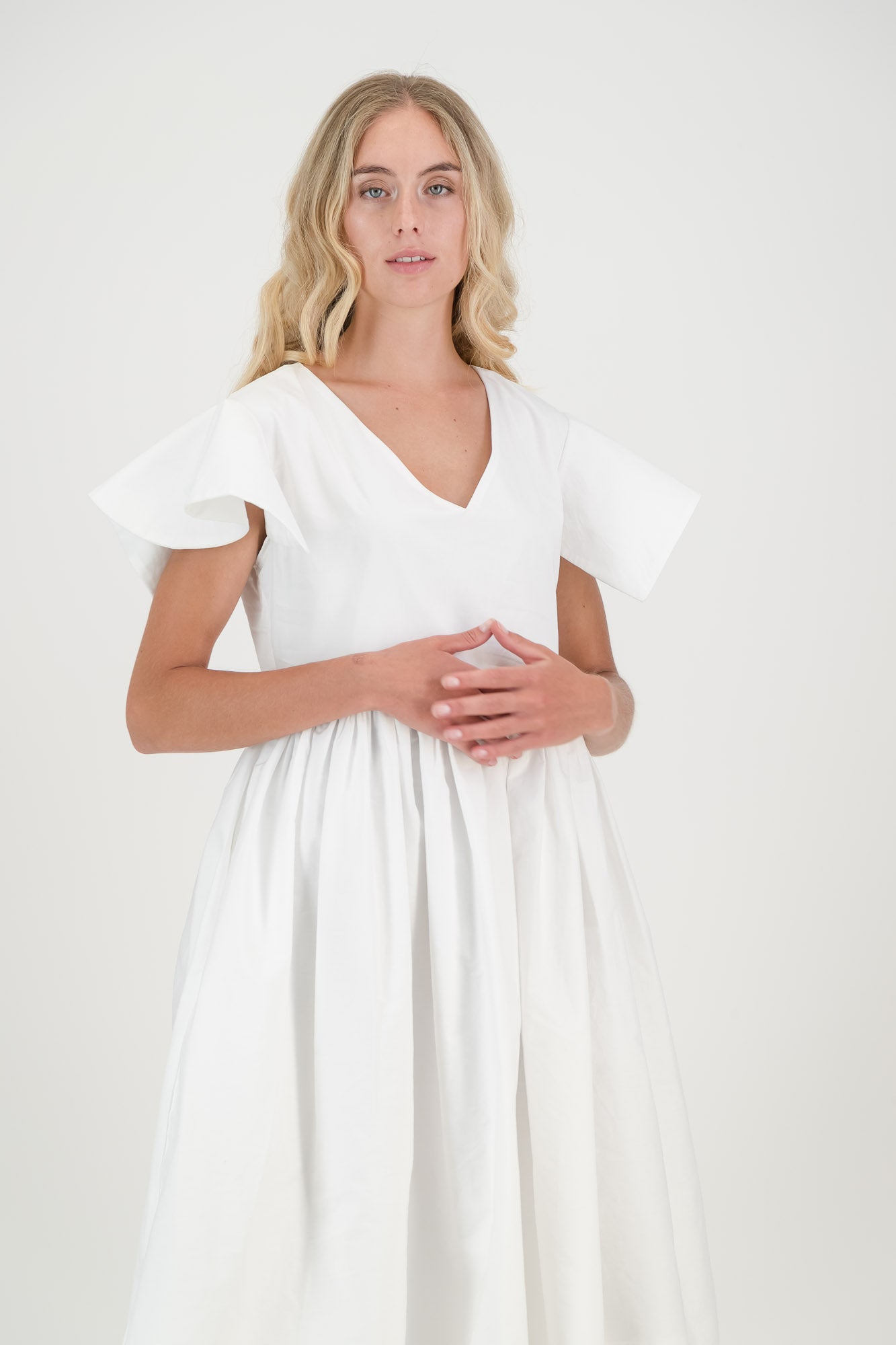 The White Poplin Daisy Dress