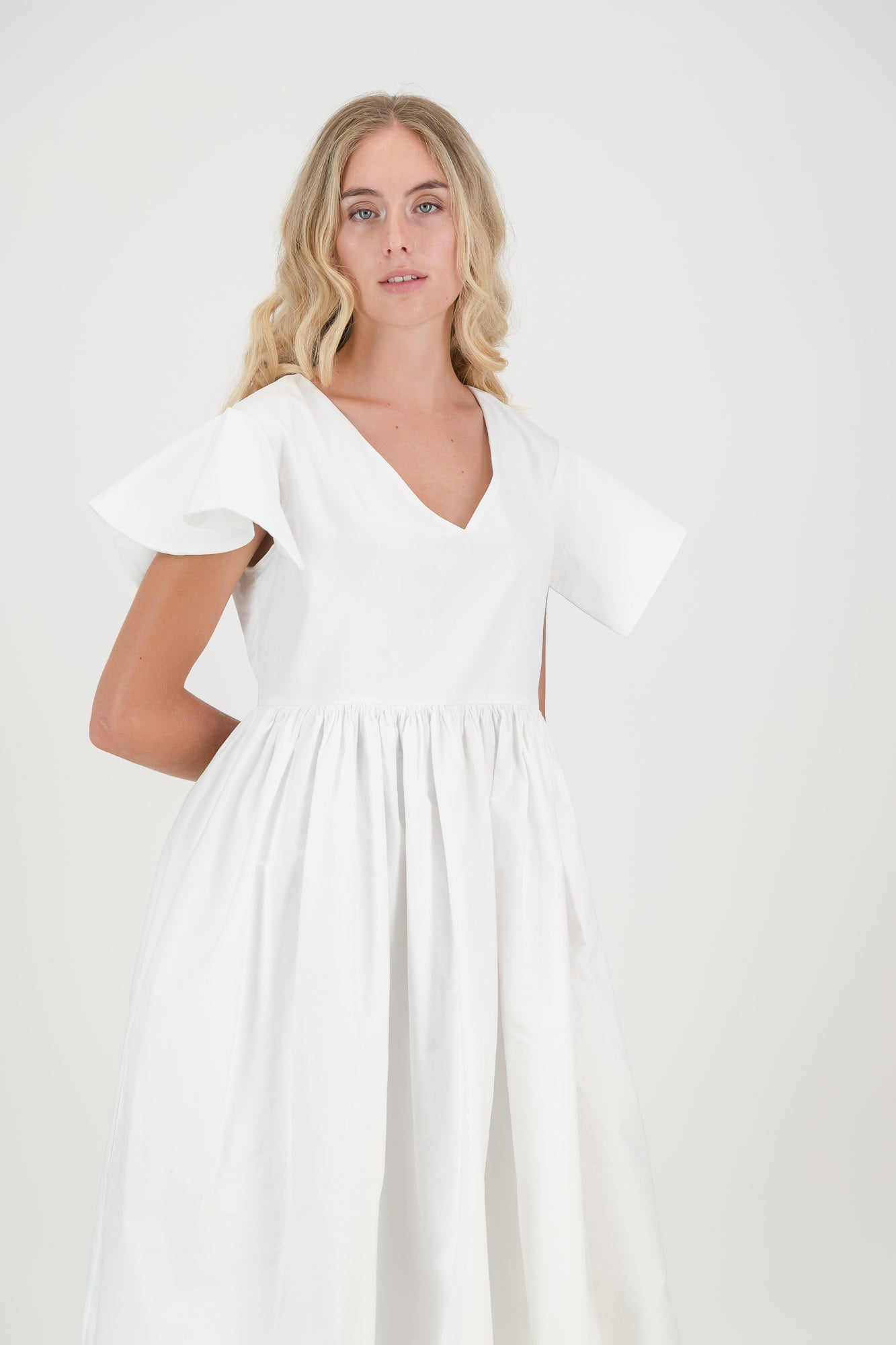 The White Poplin Daisy Dress