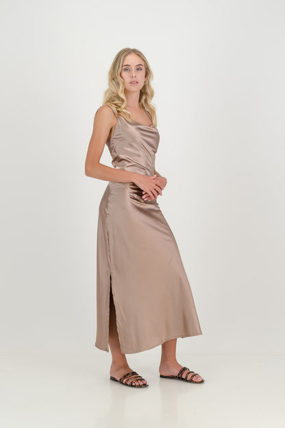 The Champagne Luna Slip Dress