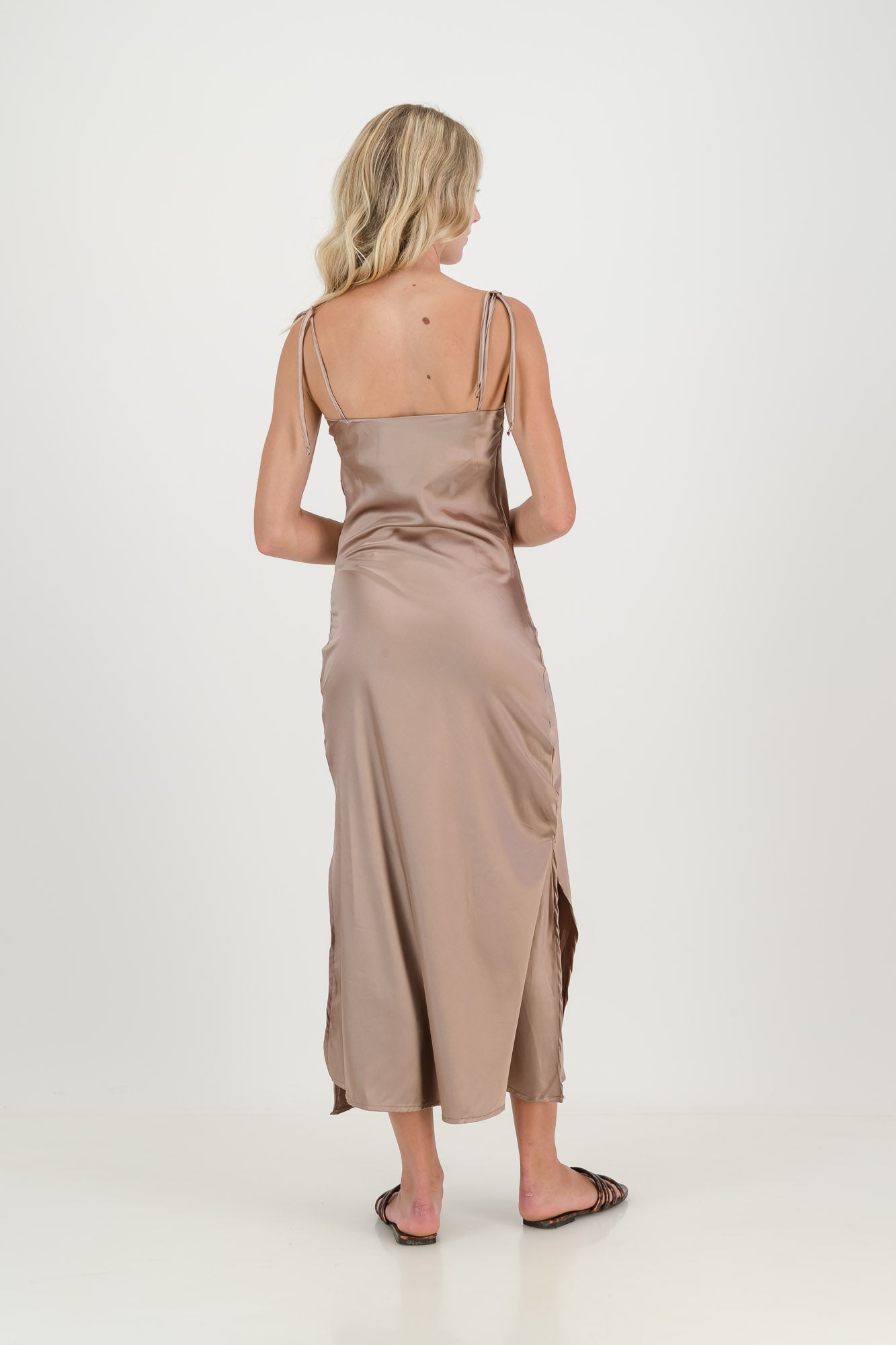 The Champagne Luna Slip Dress