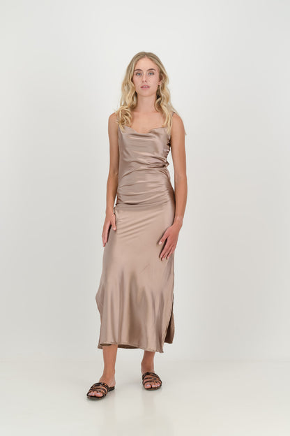 The Champagne Luna Slip Dress