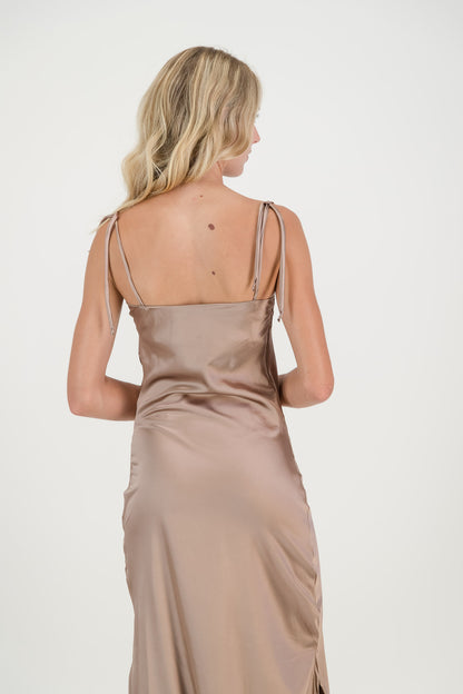 The Champagne Luna Slip Dress