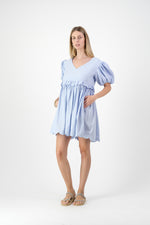 Bluebell Whisper Scallop Dress  — Cool Blue