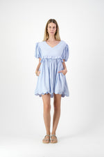 Bluebell Whisper Scallop Dress  — Cool Blue