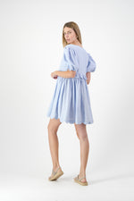 Bluebell Whisper Scallop Dress  — Cool Blue