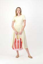 Daylight Bloom Closed Back Dress — Butter Yellow with Oatmeal Tie