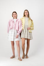 Cloudlight Mini Pleat Dress — White Cotton Linen