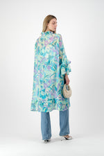 Aquarelle Kimono — Green Chiffon Print
