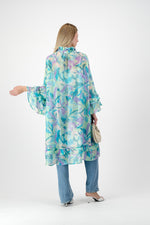 Aquarelle Kimono — Green Chiffon Print