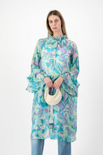 Aquarelle Kimono — Green Chiffon Print