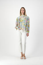 PRE-ORDER Rosette Chiffon Jacket — Pink Multicolor