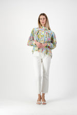 PRE-ORDER Rosette Chiffon Jacket — Pink Multicolor