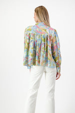 PRE-ORDER Rosette Chiffon Jacket — Pink Multicolor