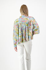 PRE-ORDER Rosette Chiffon Jacket — Pink Multicolor