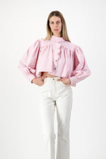 PRE-ORDER Petal Edge Scallop Jacket — Light Pink Cropped