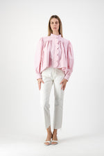 PRE-ORDER Petal Edge Scallop Jacket — Light Pink Mid Length